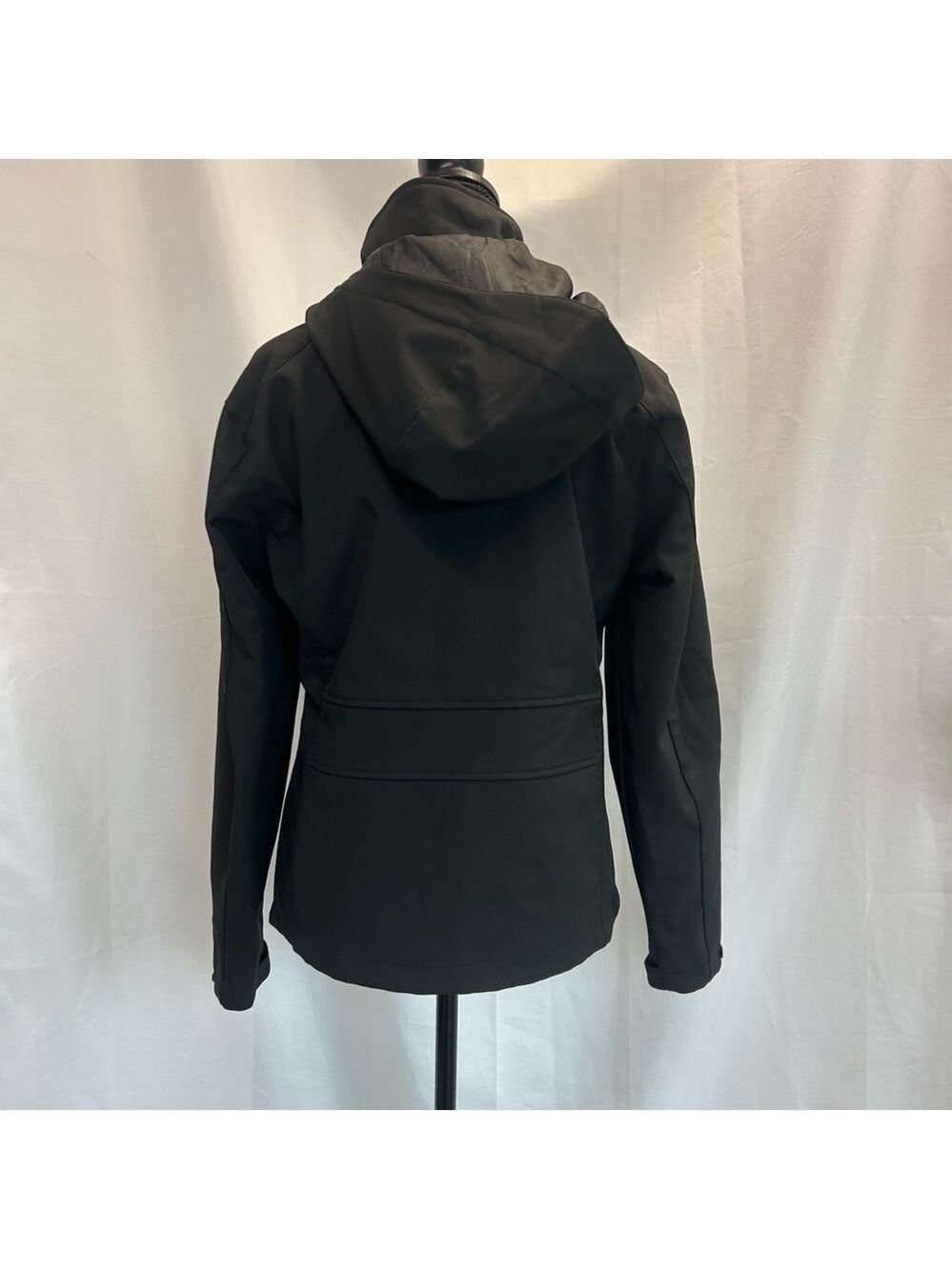 Avia black hooded full front zip long sleeve jacket coat Sz M - Picture 5 of 15